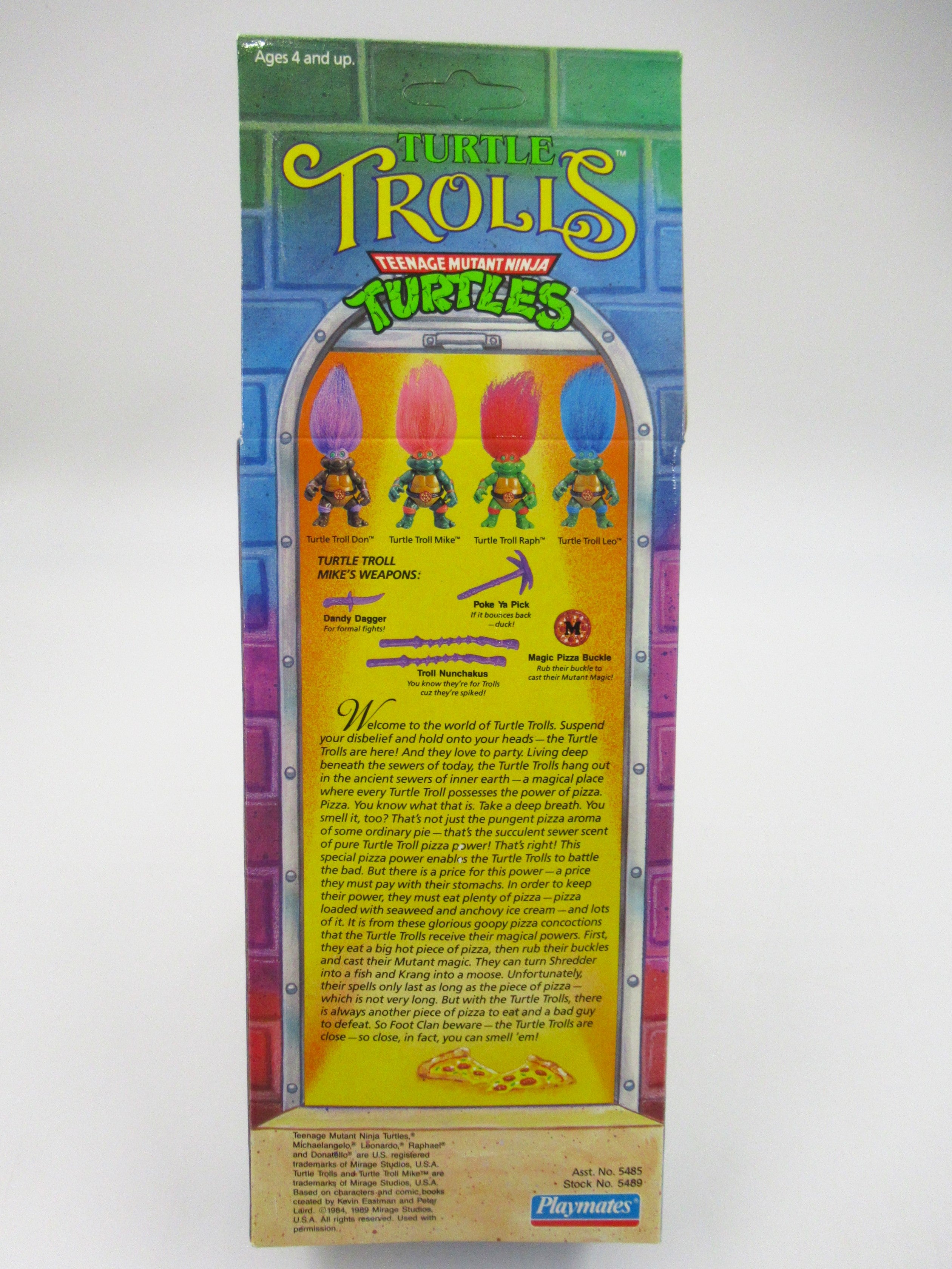 Teenage Mutant Ninja Turtles Turtle Trolls Michaelangelo Figure TMNTs - Playmates (1993)